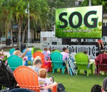 The West Palm Beach waterfront transforms into a theater under the stars for families this summer. Photo courtesy of the City of West Palm Beach Events