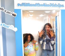 Once you've been pampered, don't forget to strike a pose in the larger-than-life milk carton backdrop at Milk & Cookies Kids Spa