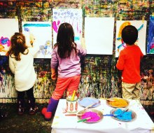 Kids as young as 3 can explore explore painting. Photo courtesy Beehive Art Studio