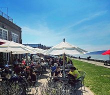 Enjoy Mother's Day brunch with a view at Red Hat's stunning waterfront patio. 