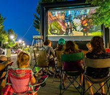Movies Under the Moon offers free outdoor movies in Houston this summer. Photo courtesy of Kings Harbor