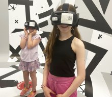 My kids LOVED exploring the pyramids of ancient Egypt by way of the Horizon of Khufu VR tour. Photo by Melanie Preis