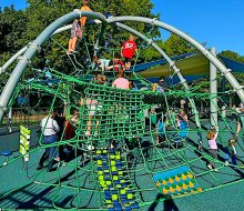 Mr. B’s All-Inclusive Playground offers lots of different ways to play and explore. 