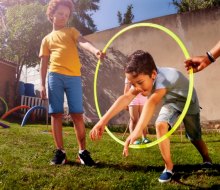 Help your kids channel their inner Ninja Warrior by building them a fun obstacle course.
