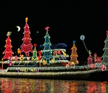 Admire the tradition of boats adorned with holiday lights. Newport Beach Boat Parade photo by #fortherock, via Flickr.