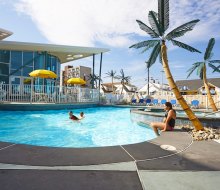 Take a dip in the pool at the Starlux, a family-friendly hotel in Wildwood, New Jersey. 