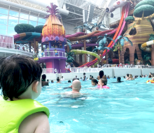 The largest indoor wave pool in the world is perfect for even the tiniest swimmers.