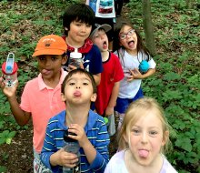 Campers will roam the trails exploring anywhere they can reach at Tenafly Nature Center Day Camp. Photo courtesy of the nature center