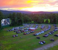 The Northfield Drive-In, one of the many drive-ins near Boston, is in a lovely setting in New Hampshire; and there's a playground, too! Photo courtesy of Northfields Drive-In