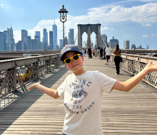 A walk across the Brooklyn Bridge is a fun diversion—and photo-op—in any season. Photo by Diana Kim