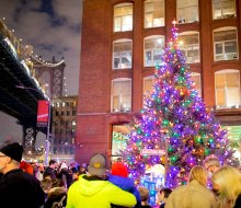 Celebrate the start of the holiday season at Calypso, Carols, and Cocoa: The Dumbo Holiday Lighting. Photo by Hassan Mokaddam