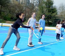 During the summer CityPickle's outdoor courts transform Wollman Rink into a pickleball paradise. Photo by Jody Mercier