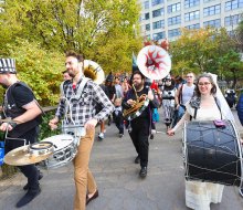 Dumbo's Dumboween parade features live music and puppets on Halloween. Photo by Ming Fai Chan