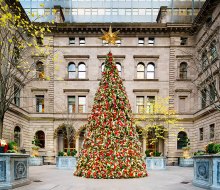 The magic of the holiday season at the Lotte New York Palace begins in its beautifully decorated courtyard.