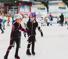 The Sky Rink at Chelsea Piers is open for lessons and hockey programs. Photo courtesy of Chelsea Piers