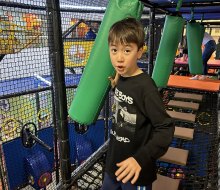 Kids can run, swing, jump, climb, and twirl in the custom designed, multi-floor climber at Complete Playground. Photo by Diana Kim