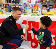 Toys for Tots Foundation brings holiday joy to children around the country. Photo courtesy of the Marine Toys for Tots Foundation