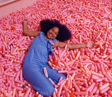 Diving into the sprinkle pool at the Museum of Ice Cream is a great way to cure rainy day blues. Photo by  Jody Mercier