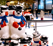 The Industry City Ice Rink welcomes visitors for an enchanting winter experience.