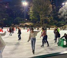 An evening ice skating session at Central Park's Wollman Rink makes for a fun winter outing. Photo by Jody Mercier