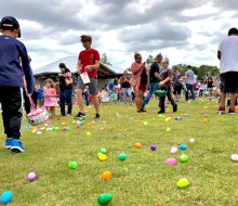 Magic 107.7 puts on a major Easter event, including an egg hunt, games, and the Easter Bunny. Photo courtesy of Magic 107.7
