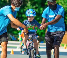 Pedalheads uses summer camp to teach preschoolers how to ride a bike. Photo courtesy of Pedalheads Bike Camps