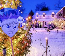 Celebrate winter at Peddler's Village with live fire artistry and ice carving demonstrations. Photo courtesy of Peddler's Village