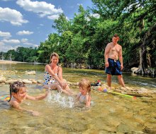 Splashing in the river is a great way to cool down after a long hike. Photo by Chase A. Fountain/ Texas Parks and Wildlife Department 