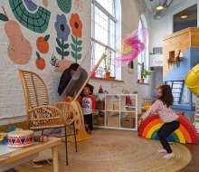 The bright and whimsical play space at Kith + Kin. Photo courtesy of Kith & Kin