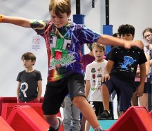 Try your hand at being a ninja warrior at Reach Indoor Climbing and Fitness.