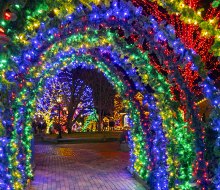 Stroll the winding brick pathways of Peddler's Village illuminated by more than a million glowing, twinkling holiday lights. Photo by Tohickon Media 