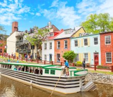 Float along the C&O Canal on a charming canal boat. Photo courtesy of Georgetown DC