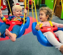 Kids meet new friends as they jump, slide, and swing at the top indoor playgrounds and play spaces in Connecticut. Photo courtesy of MY Gym in Glastonbury