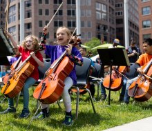 The streets are alive with the sound of the top things to do in Boston with kids for June 2024! Boston Music Project Annual Block Party. Photo courtesy of the Boston Music Project