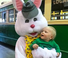 Take a trolley ride with the Easter Bunny in East Windsor for some springtime fun! Photo courtesy of the Connecticut Trolley Museum