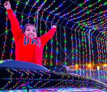 Feel the joy this season with the top Christmas events and holiday activities in Connecticut for kids! Magic of Lights photo courtesy of Pratt and Whitney Stadium at Rentschler Field