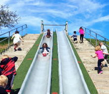 Robbins Farm Park's side-by-side slides are a major draw.