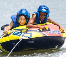 Sandy Hill Camp & Retreat Center offers lots of fun outdoor activities, including water sports. Photo courtesy of the camp