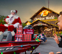 Visit Santa's Wonderland at Bass Pro Shops and pose for a pic with the big guy. Photo courtesy of Bass Pro Shops