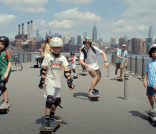 SKATEYOGI camps are designed for students ages 5-14 of all skill levels. Photo courtesy of SKATEYOGI