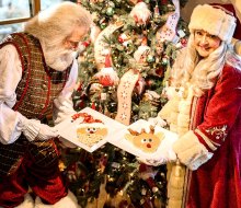 Pick a festive pancake to dine on with Santa and Mrs. Claus. Photo courtesy of SkyPark at Santa's Village via Facebook