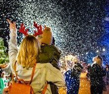 Enjoy snow every night at Winter City Lights. Photo by Kyle Lanzer courtesy of the Winter City Lights .event.