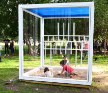 Socrates Sculpture Park is home to incredible, interactive public art like the multi-sensory Lionel Cruet’s Reverb Space. Photo by Scott Lynch and Sara Morgan