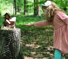 Take your preschooler to find the Fairy houses on the South Mountain Fairy Trail in Millburn. Photo by Rose Gordon Sala