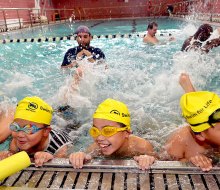 Kids can learn to swim for free through the NYC Parks Department. 