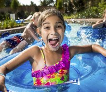 Enjoying the lazy river at a hotel in Houston. Photo courtesy of The Woodlands Resort, Facebook