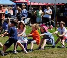 Beyond the bag pipers, there's tons of kid-friendly games and activities at the Long Island Scottish Festival and Highland Games this weekend at Old Westbury. Photo courtesy of the event