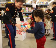 Toys for Tots brings Christmas joy to children in need. Photo courtesy of the Marine Toys for Tots Foundation