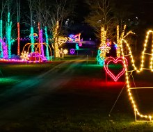 Peace, Love & Lights at the Bethel Woods Center for the Arts features lots of groovy displays. Photo by Katherine Dhurandhar 