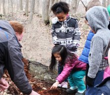 Kids explore the great outdoors Hudson Highlands Nature Center. Photo courtesy of the center